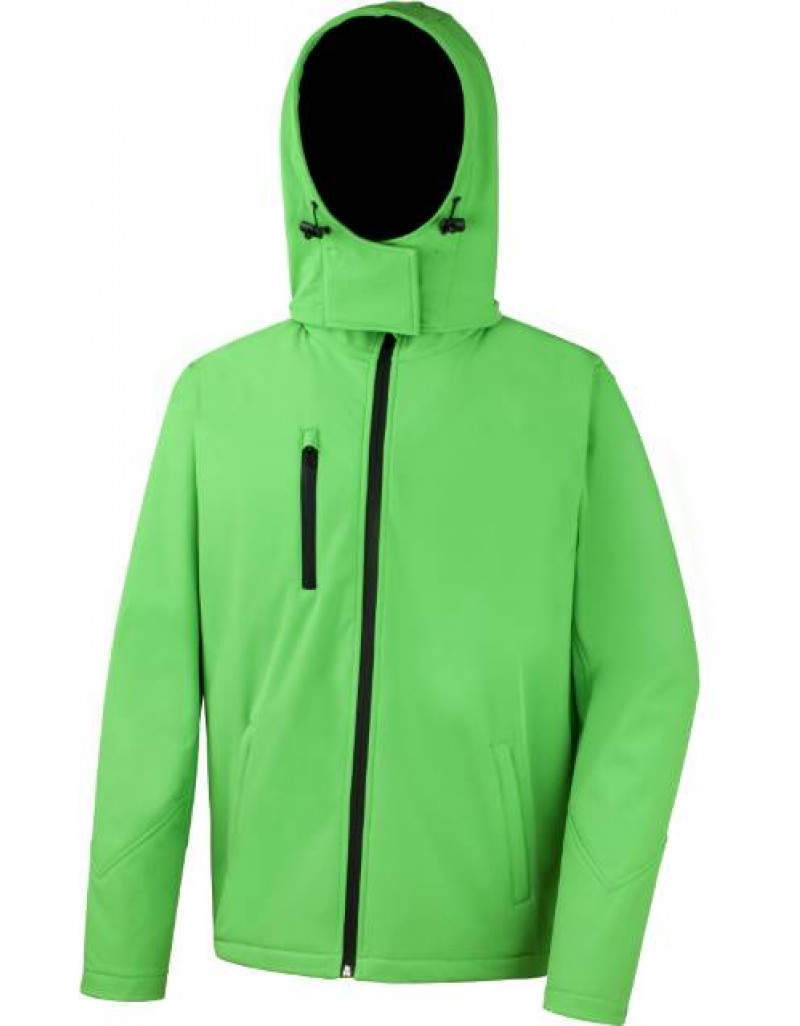 Jachetă softshell cu glugă, cu 3 straturi, pentru bărbați